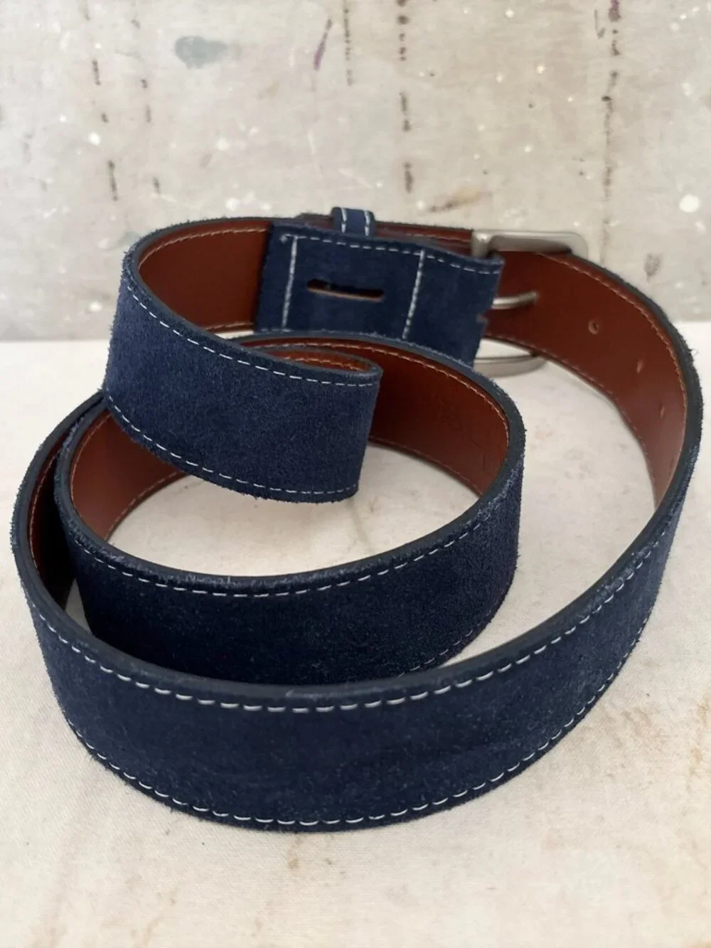 Beltcraft The Nor'easter Navy Suede Belt
